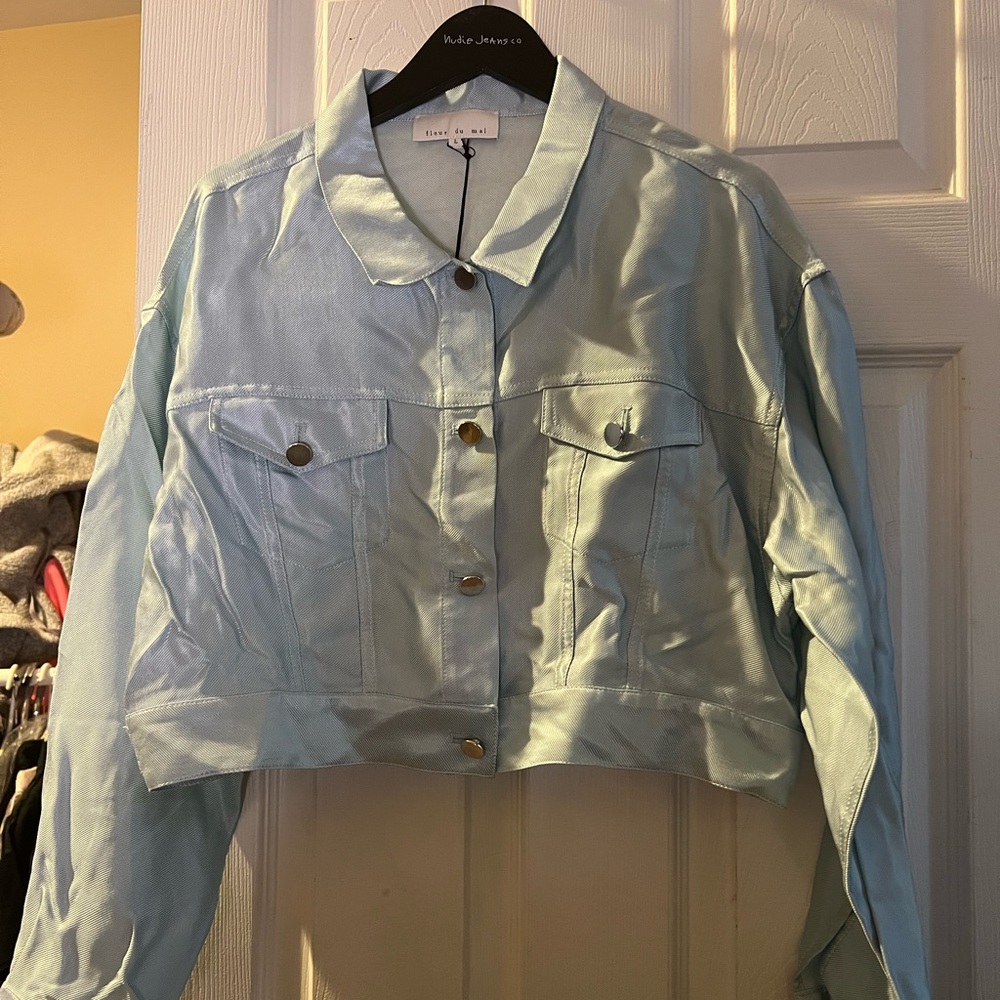 Fleur du mal mint jean jacket